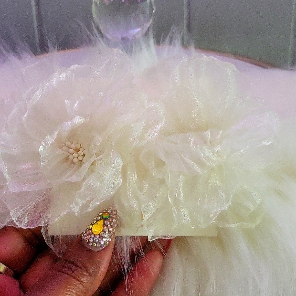 White Flower Earrings
